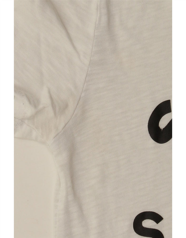 SUPERDRY tricou grafic pentru bărbați Top mediu alb bumbac