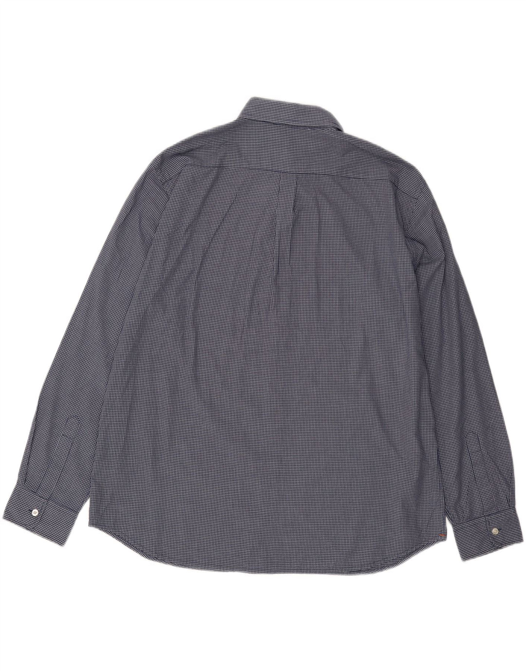 DOCKERS Mens Flannel Shirt 2XL Navy Blue Check Cotton
