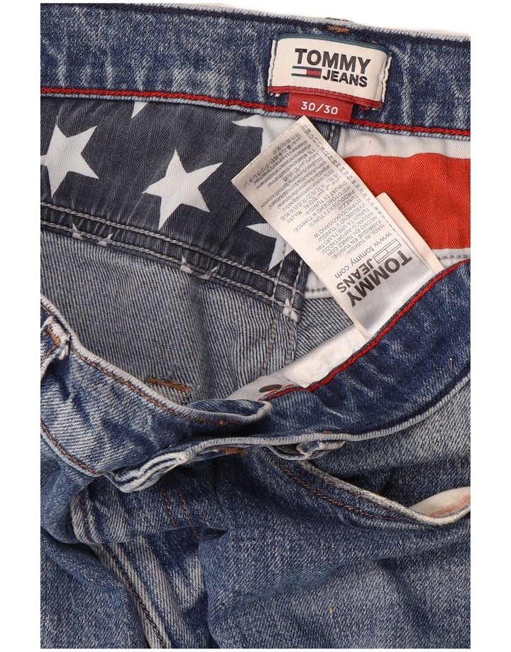 Blugi conici moderni pentru bărbați Tommy Hilfiger W30 L30 bumbac albastru