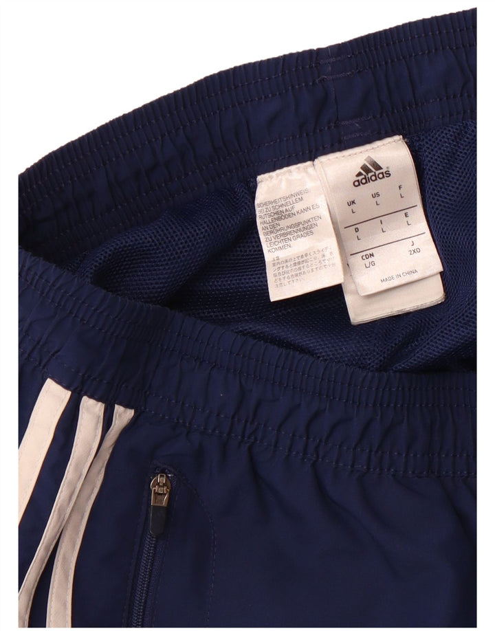 Pantaloni de trening cu grafică Adidas pentru bărbați Pantaloni de jogging mari, bleumarin, poliester