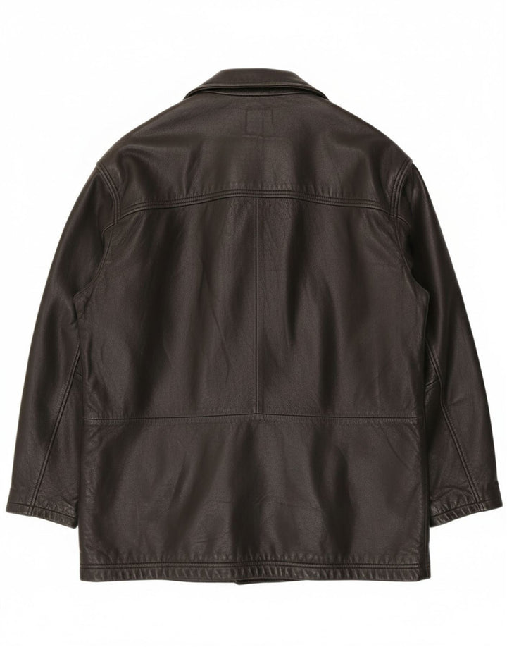 Jachetă de piele pentru bărbați Trapper EU 52 XL din piele neagră