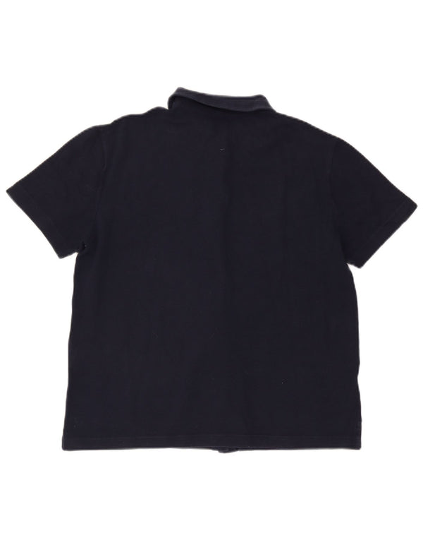 Cămașă cu mânecă scurtă pentru femei FRED PERRY UK 18 XL bumbac bleumarin