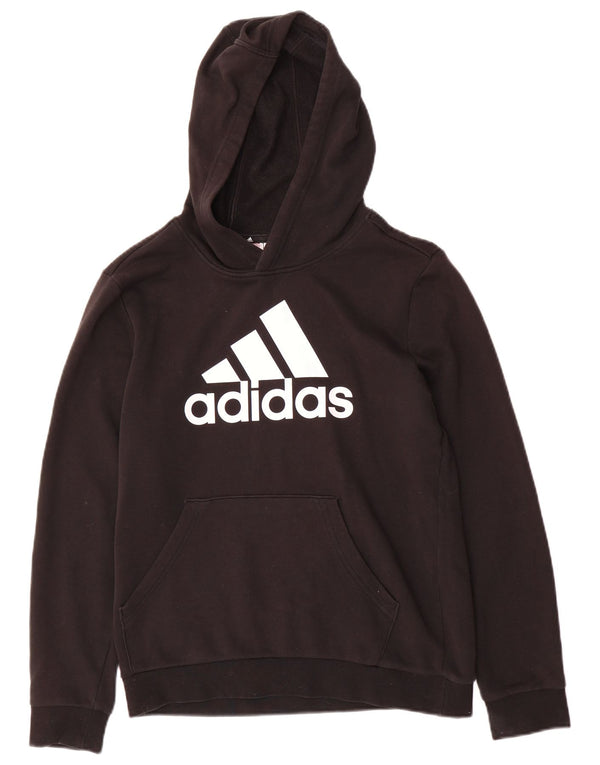 Pulover ADIDAS pentru băieți, cu grafică, 13-14 ani, bumbac negru