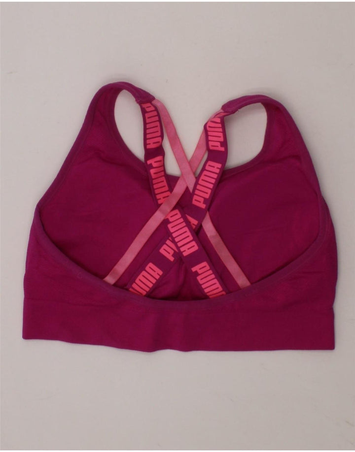 PUMA Womens Graphic Sport Bra Top UK 8 Small Pink Vintage Puma and Second-Hand Puma from Messina Hembry 