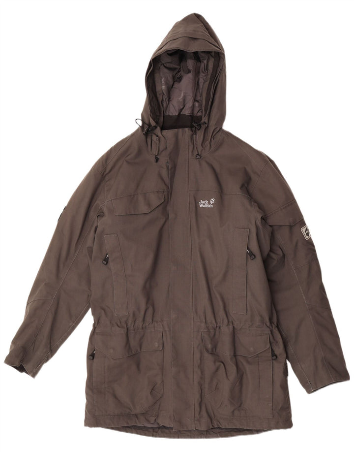 Jack Wolfskin jachetă de vânt cu glugă pentru bărbați UK 36/38 poliester mediu gri