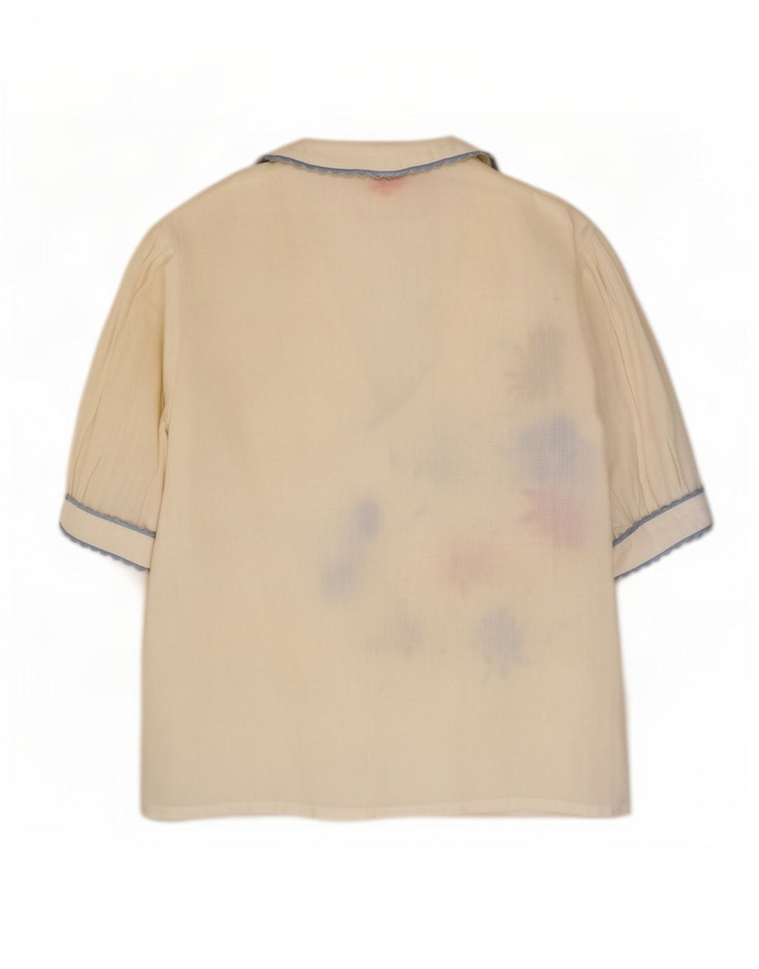Bluză Vintage Femei Top IT 44 Medium Alb Floral