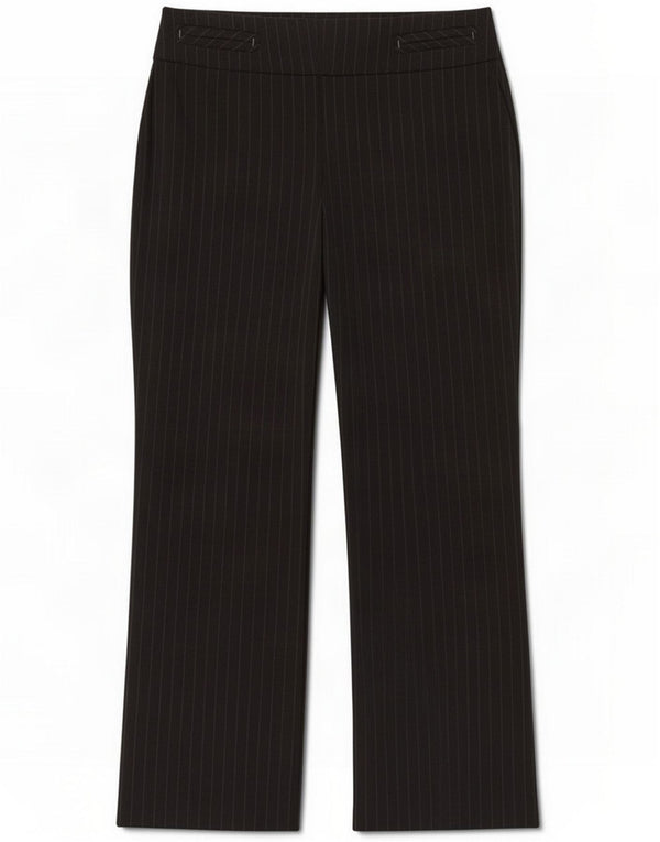 Marks & Spencer Pantaloni casual pentru femei UK 16 Large W34 L30 Gri Pinstripe