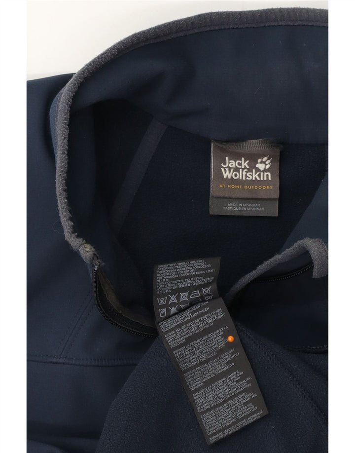 JACK WOLFSKIN Jachetă de trening pentru bărbați Marea Britanie 36/38 Poliester bleumarin mic