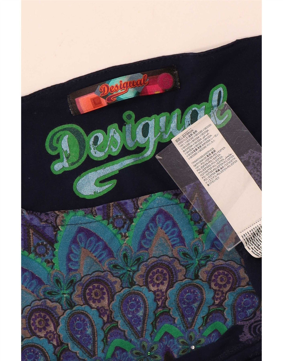 Bluză Desigual pentru femei Batwing Top UK 10 Small Bleumarin Viscoză