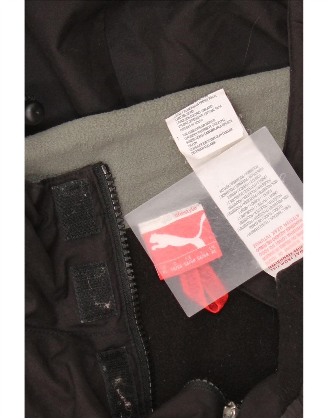 Jachetă Windbreaker cu glugă pentru bărbați Puma UK 42 XL Poliester negru