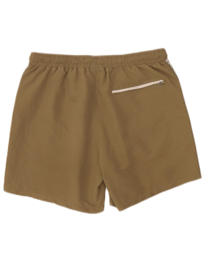 Pantaloni scurți de înot grafic Umbro pentru bărbați, mari, kaki, poliester color bloc