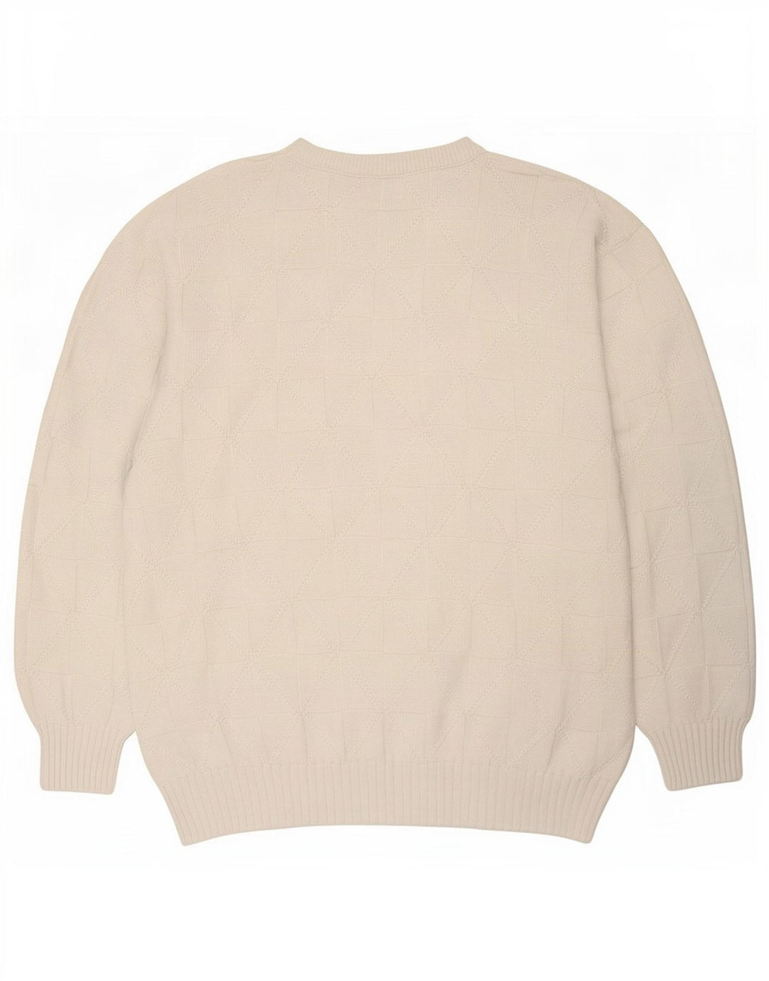 Pulover vintage pentru bărbați, cu gâtul turn, XL, alb