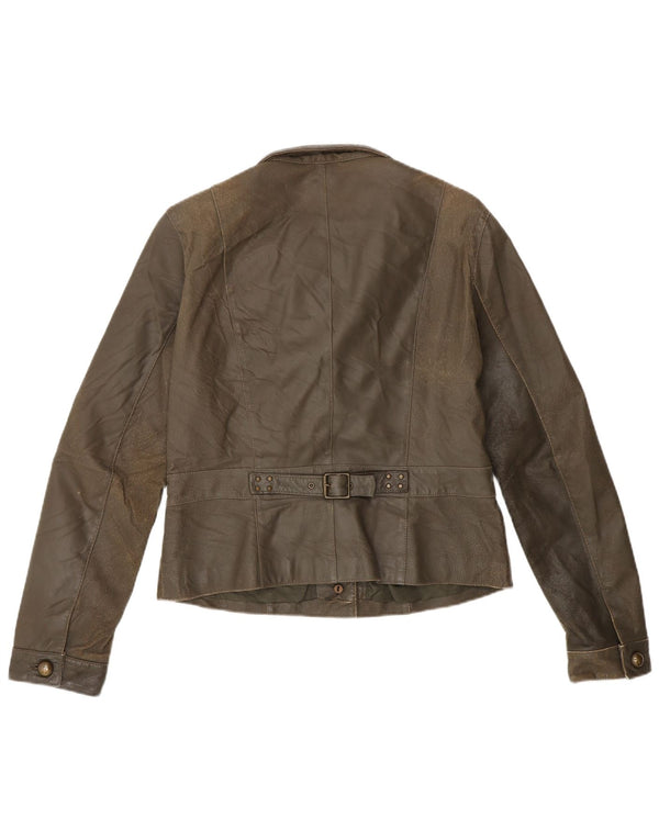 Geacă de piele vintage pentru femei IT 44 Medium Khaki