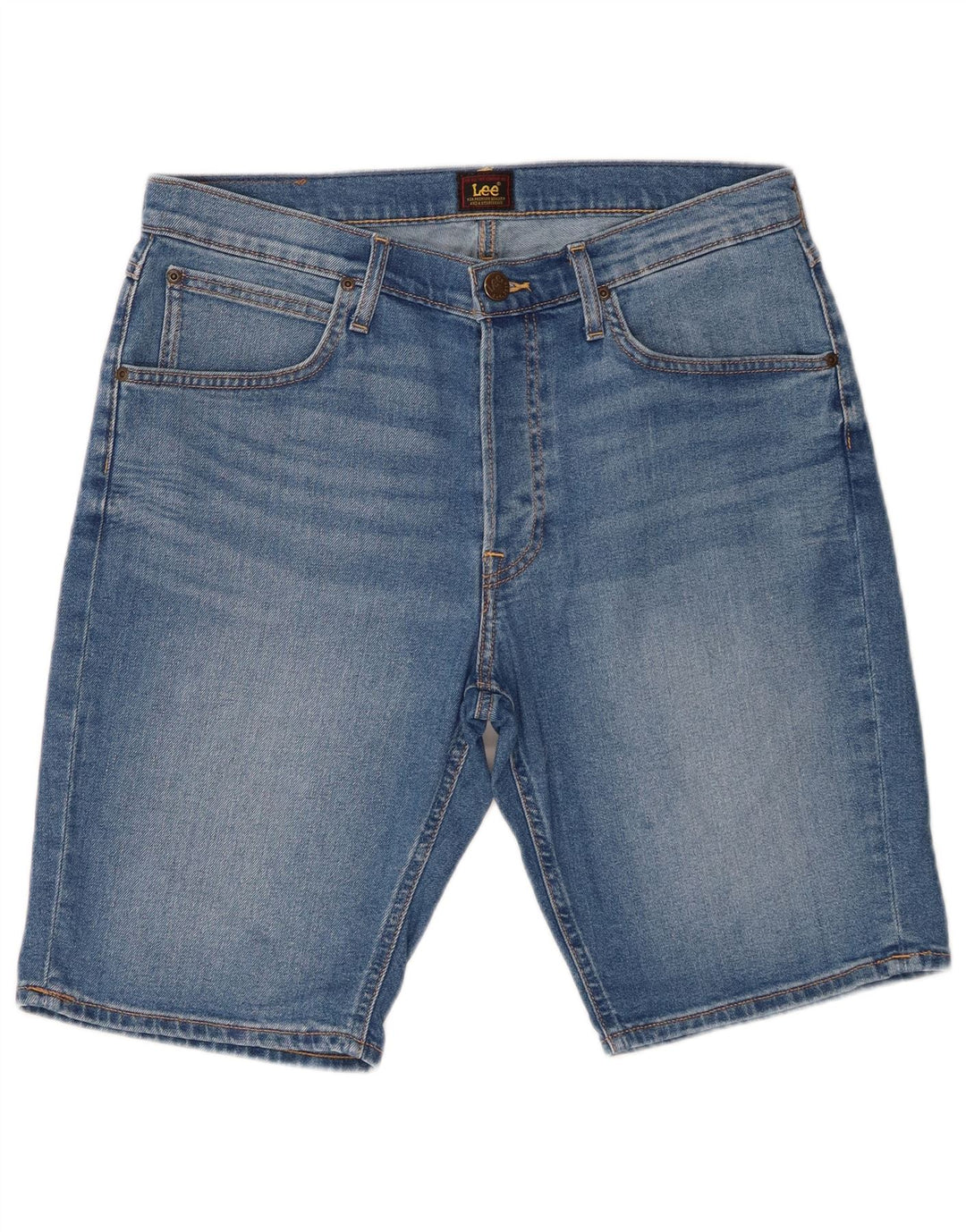 Pantaloni scurți din blugi pentru bărbați Lee W33, bumbac albastru mediu