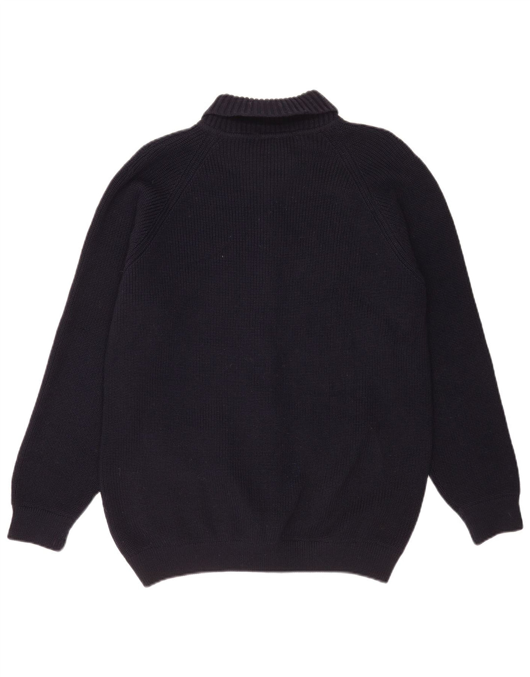 Pulover Cardigan Vintage pentru bărbați, lână virgină, albastru marin mediu