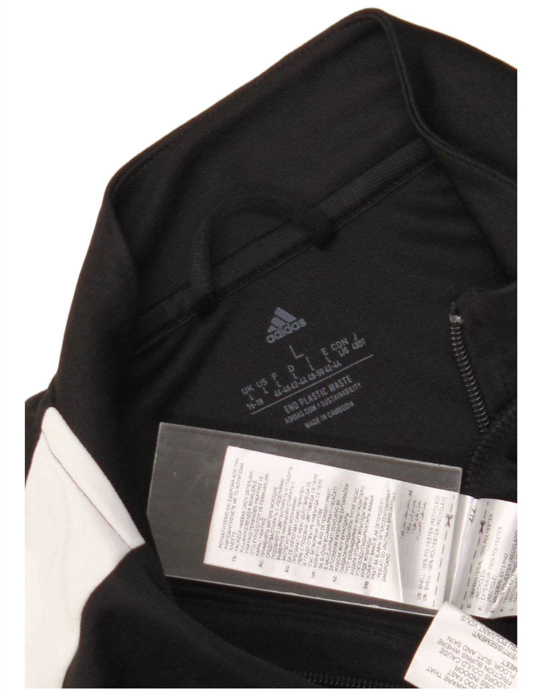 Jachetă de top pentru trening Adidas Aeroready pentru femei Marea Britanie 16/18 Poliester negru mare
