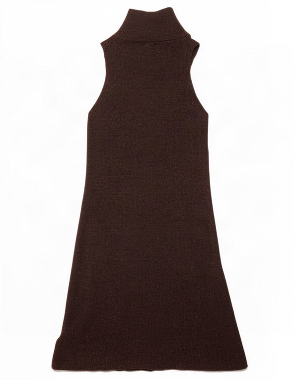 Rochie cu pulover fără mâneci pentru femei Zara UK 12 maro mediu acrilic