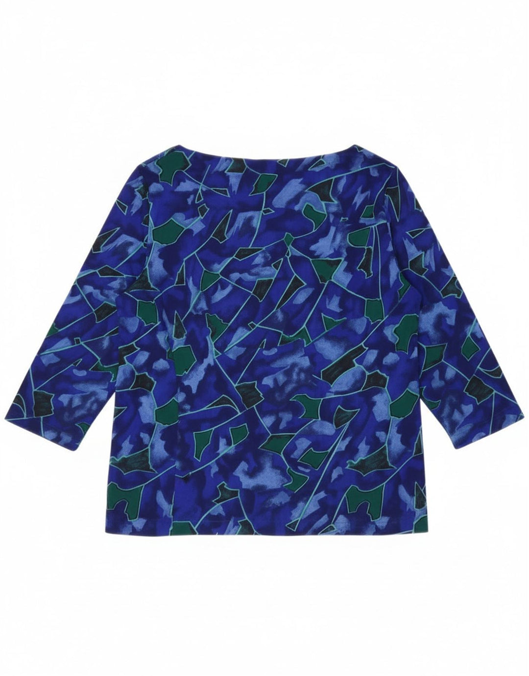 Top mânecă 3/4 pentru femei Valstar cu model abstract, UK 18 XL, albastru
