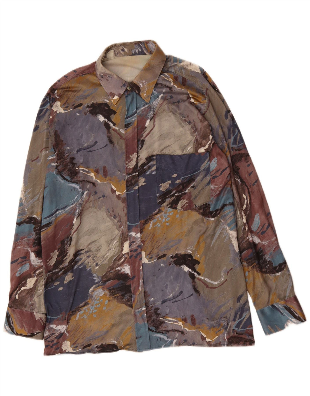 Cămașă pentru bărbați VINTAGE cu model abstract, mediu multicolor