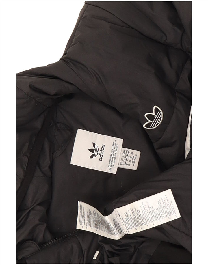 Jachetă căptușită cu glugă Adidas pentru femei UK 6 XS poliester negru