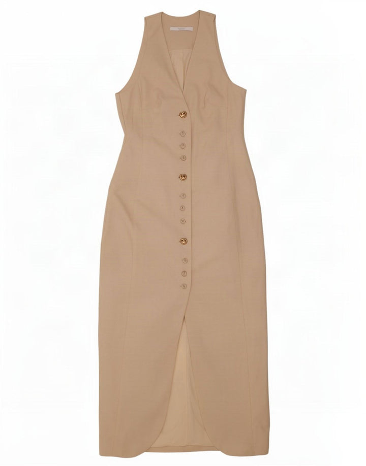 Rochie maxi fără mâneci pentru femei Michelle Keegan UK 12 Medium Bej Poliester