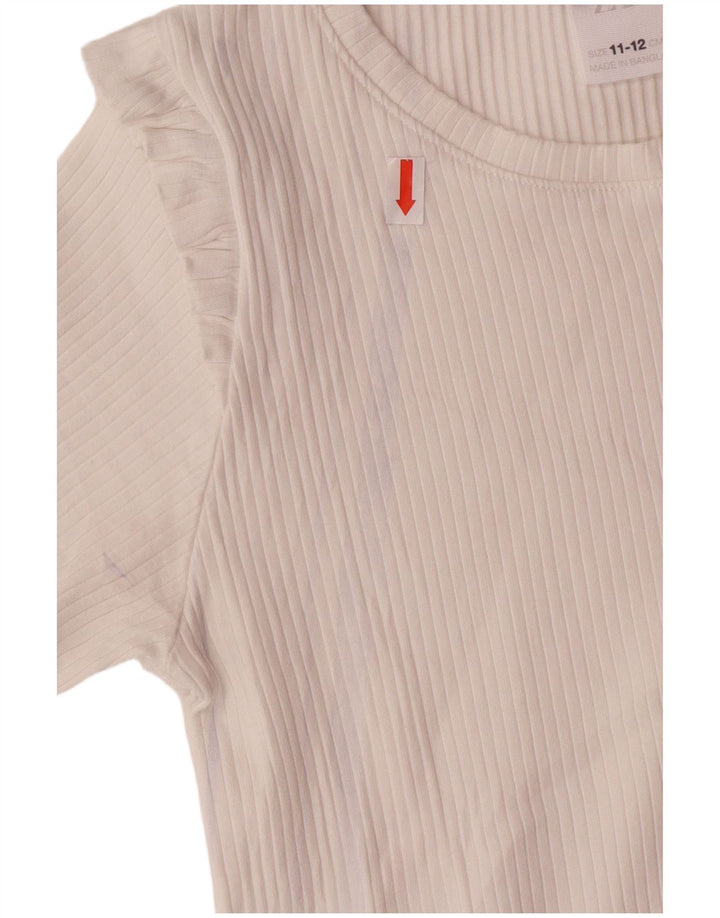 Tricou Fete Zara Top 11-12 Ani Alb