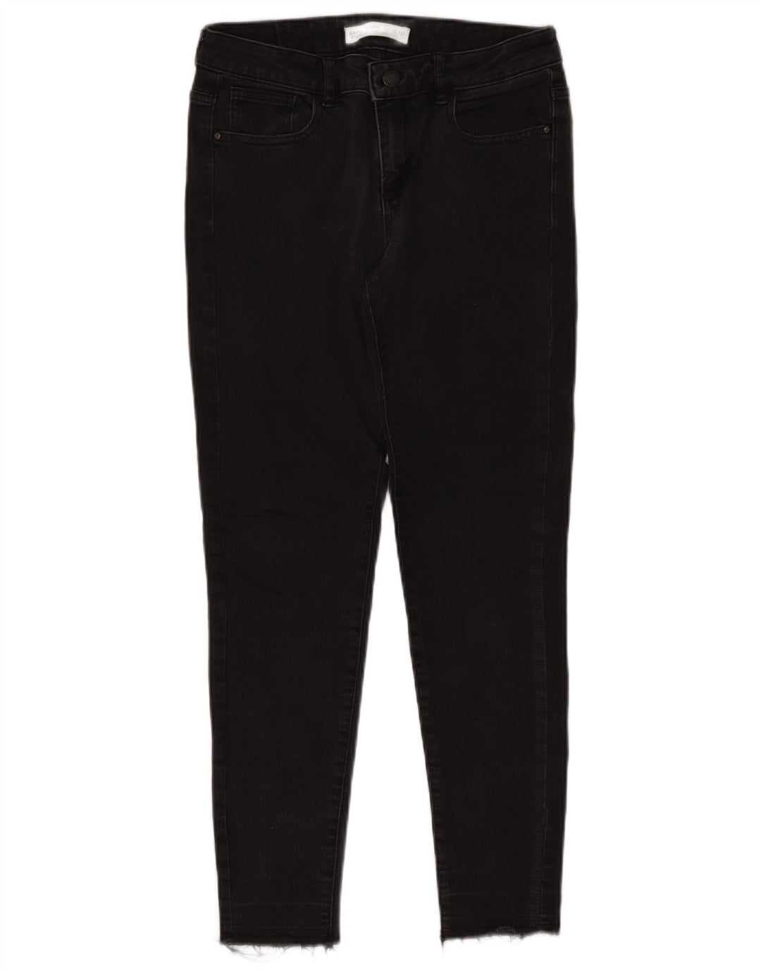 Blugi skinny dama ZARA EU 38 Mici W28 L26 Bumbac Negru
