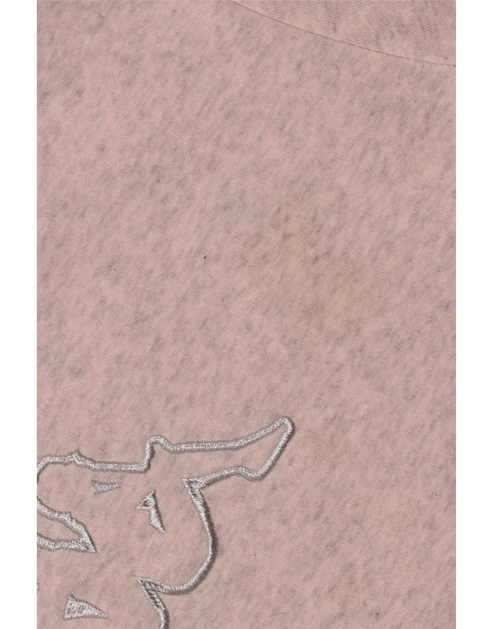 Pulover cu glugă supradimensionat pentru femei KAPPA, cu grafică, UK 10, mic, roz, bloc de culoare