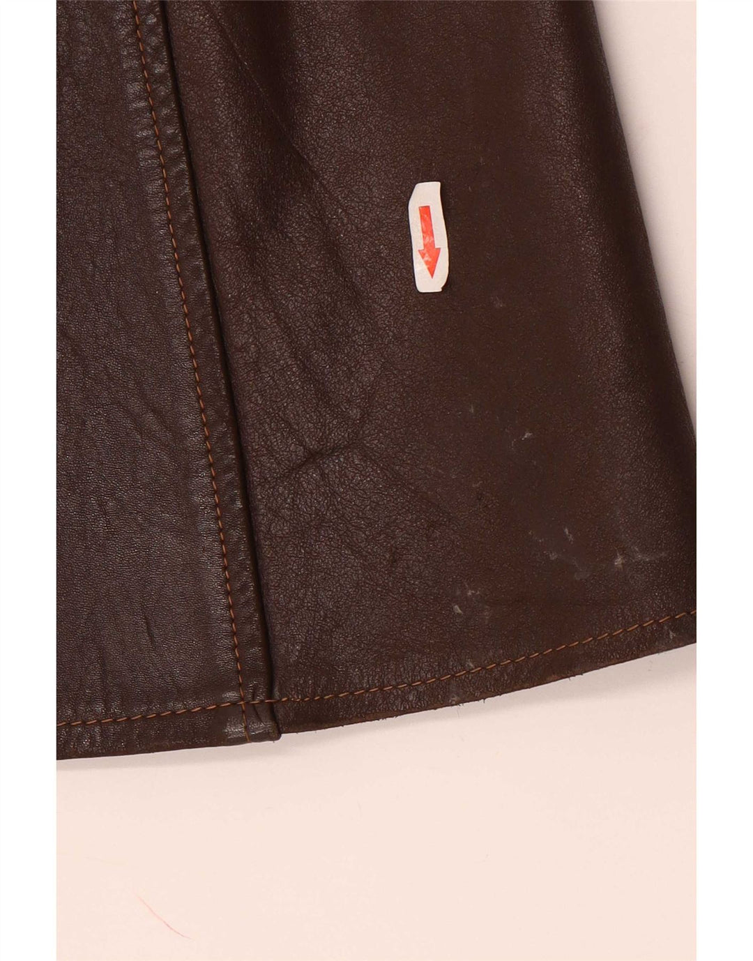 Palton din piele vintage pentru femei UK 14 maro mediu