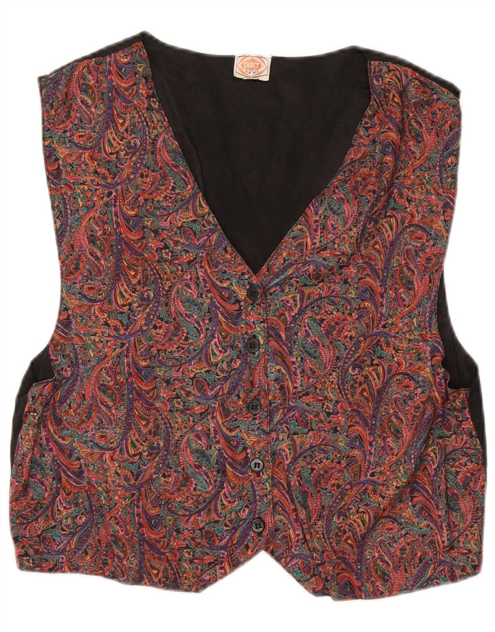 Vestă Vintage Femei IT 44/46 Medium Multicolor Paisley