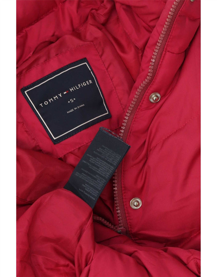 Jachetă căptușită cu glugă pentru femei Tommy Hilfiger UK 10 Poliester roz mic