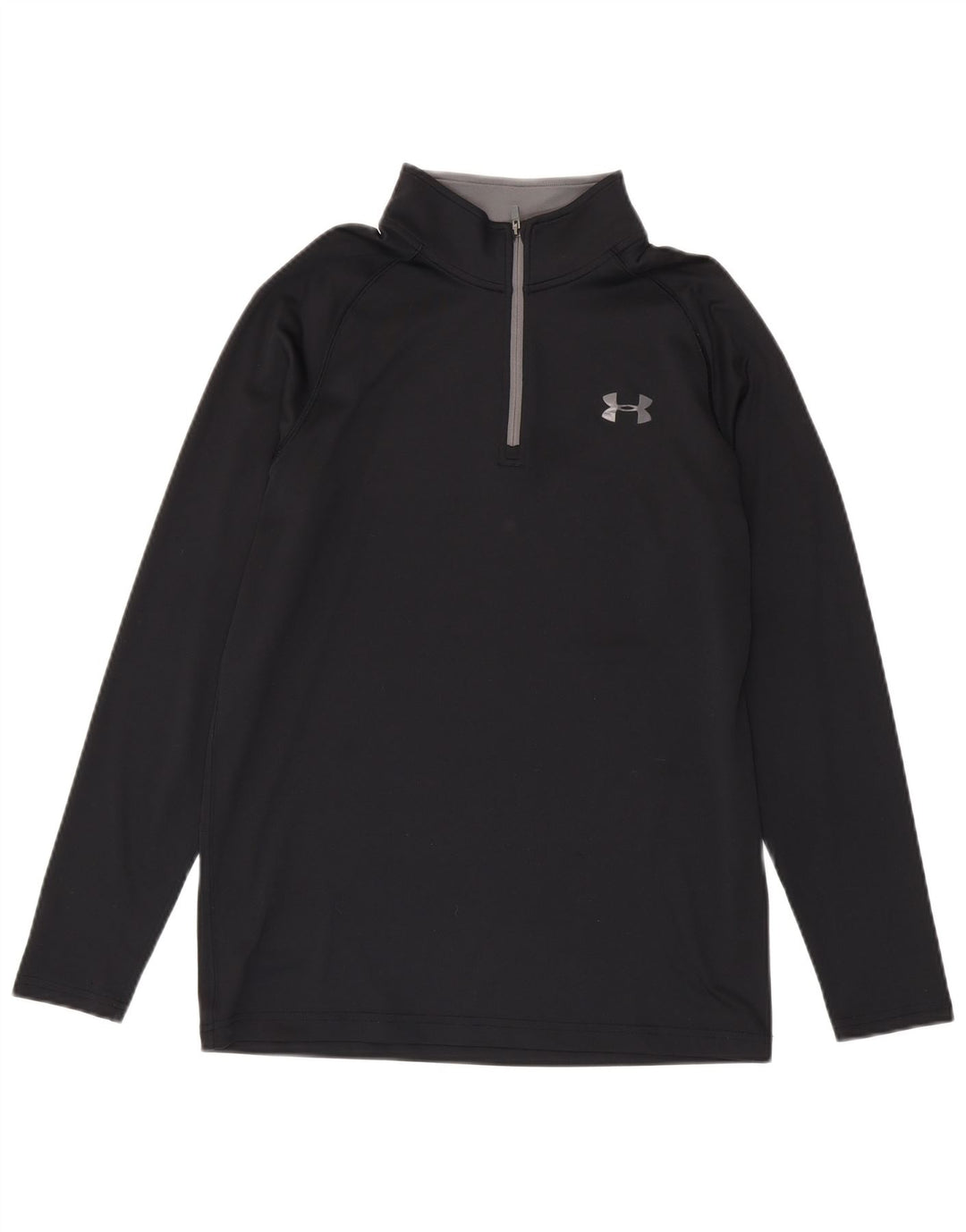 Pulover Under Armour Heat Gear pentru bărbați, cu fermoar și gât, Top de trening, mic, negru