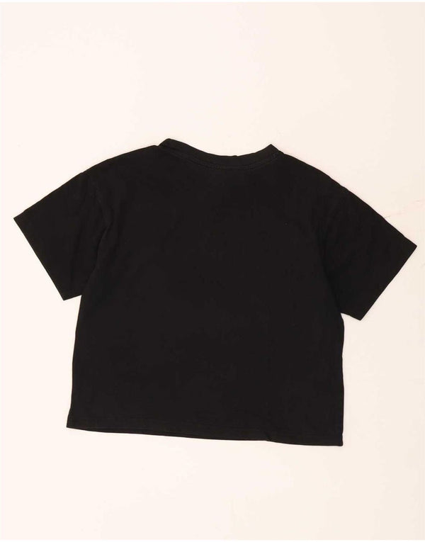 Tricou cu grafic crop Champion pentru femei Top UK 10 Small Black