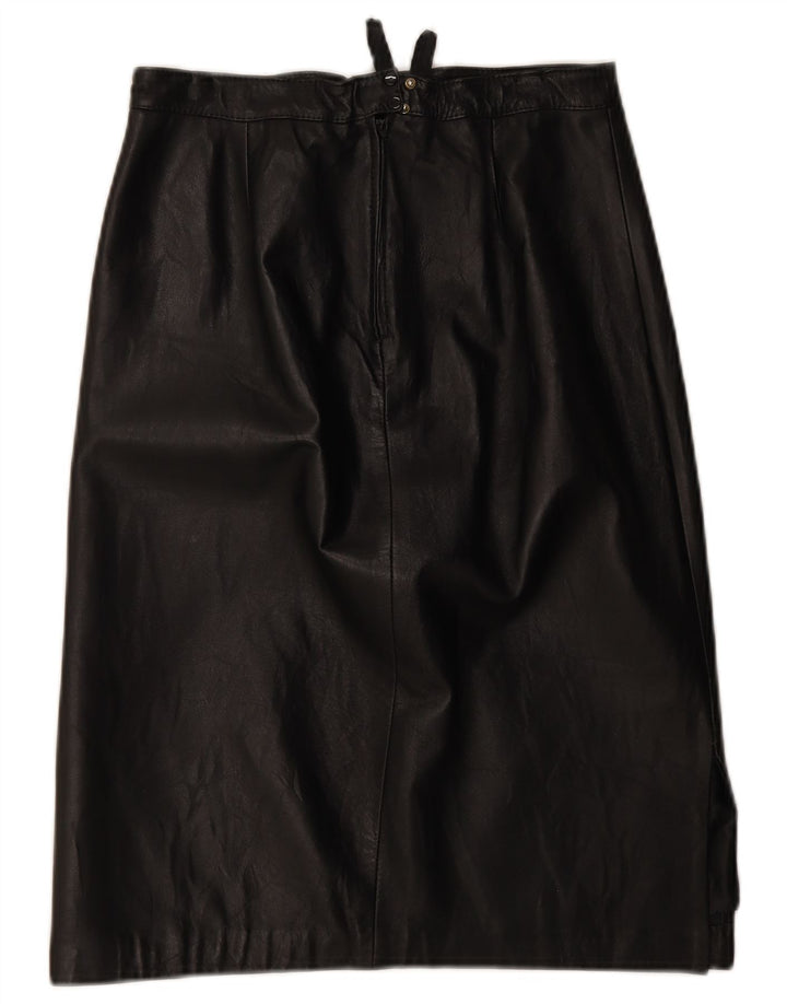 Fusta din piele vintage pentru femei W28 Medium Black