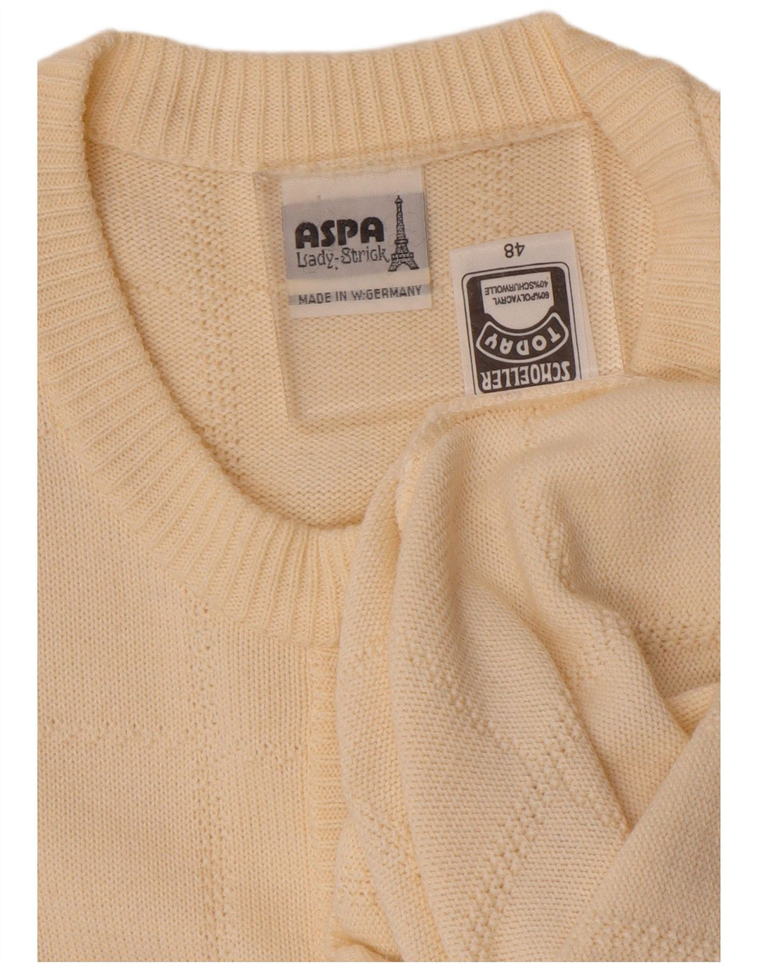 Pulover cardigan pentru femei Aspa EU 48 2XL Bej Poliacrilic