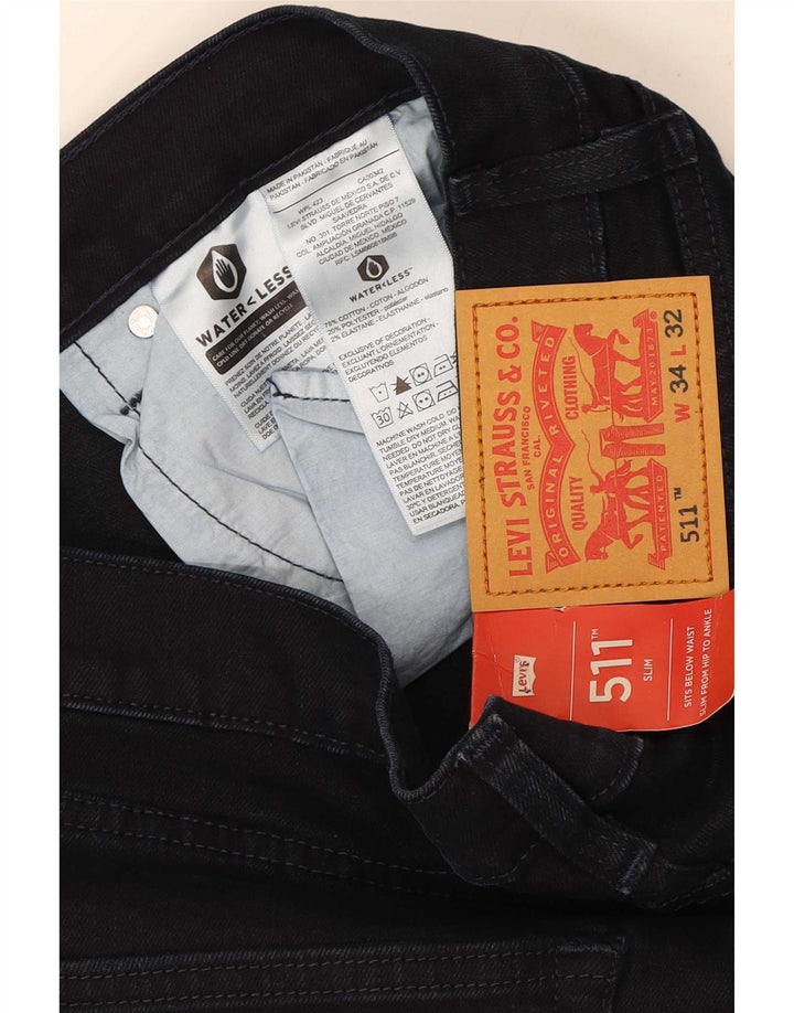 Blugi Levi's 511 Slim pentru femei W34 L28 Bumbac bleumarin