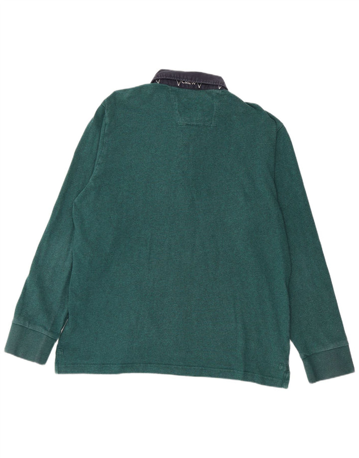 CREW CLOTHING Tricou polo rugby cu mânecă lungă pentru bărbați, XL, color verde