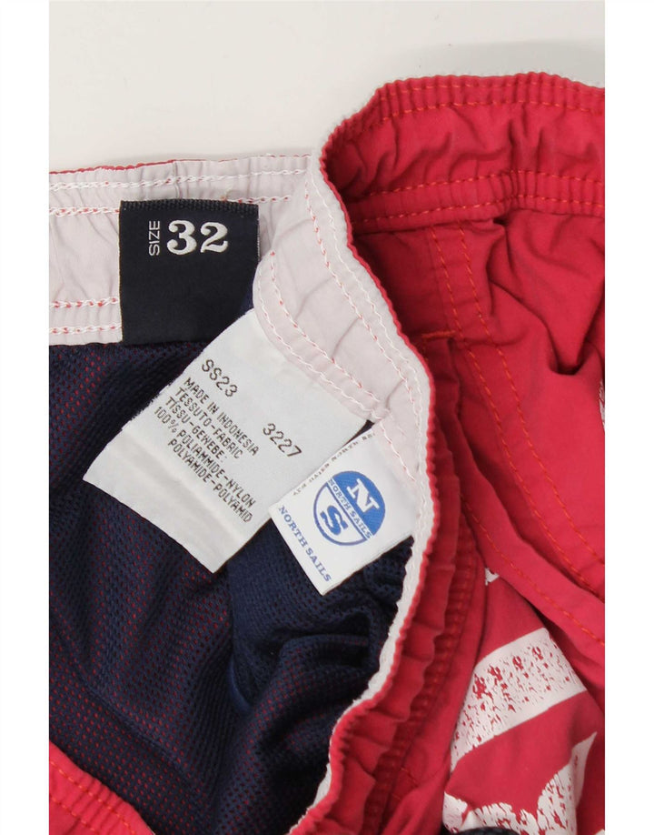 Pantaloni scurți de înot grafic North Sails pentru bărbați, poliamidă, roz mediu
