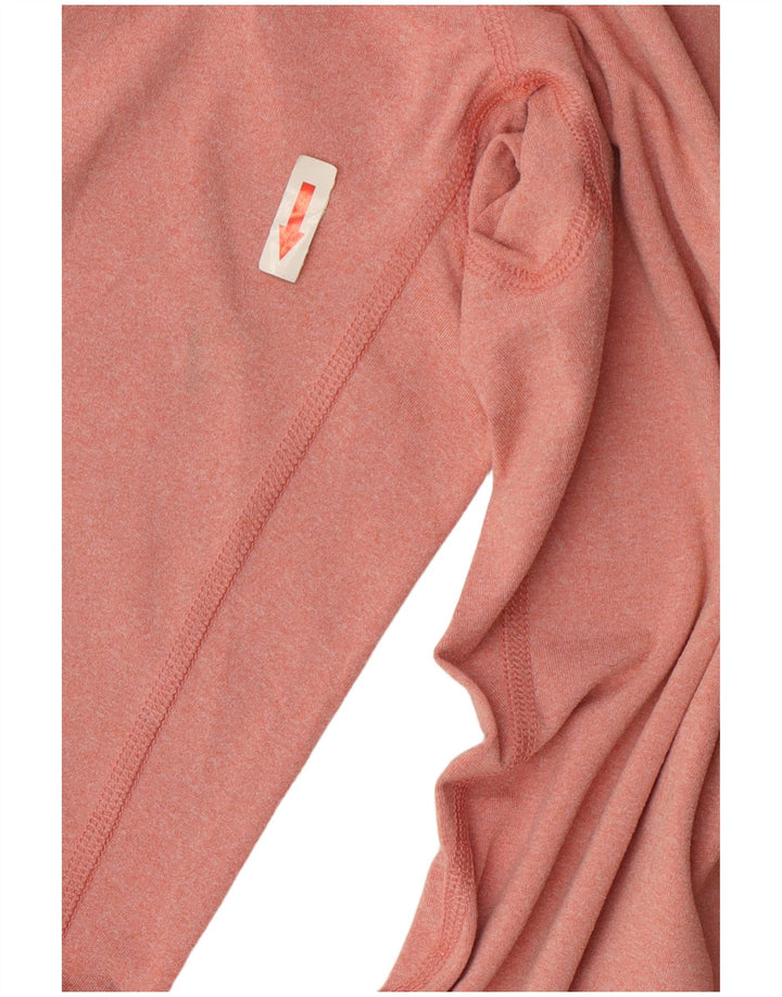 Top de trening Nike Dri Fit Zip Neck Pullover pentru femei UK 10 Small Pink