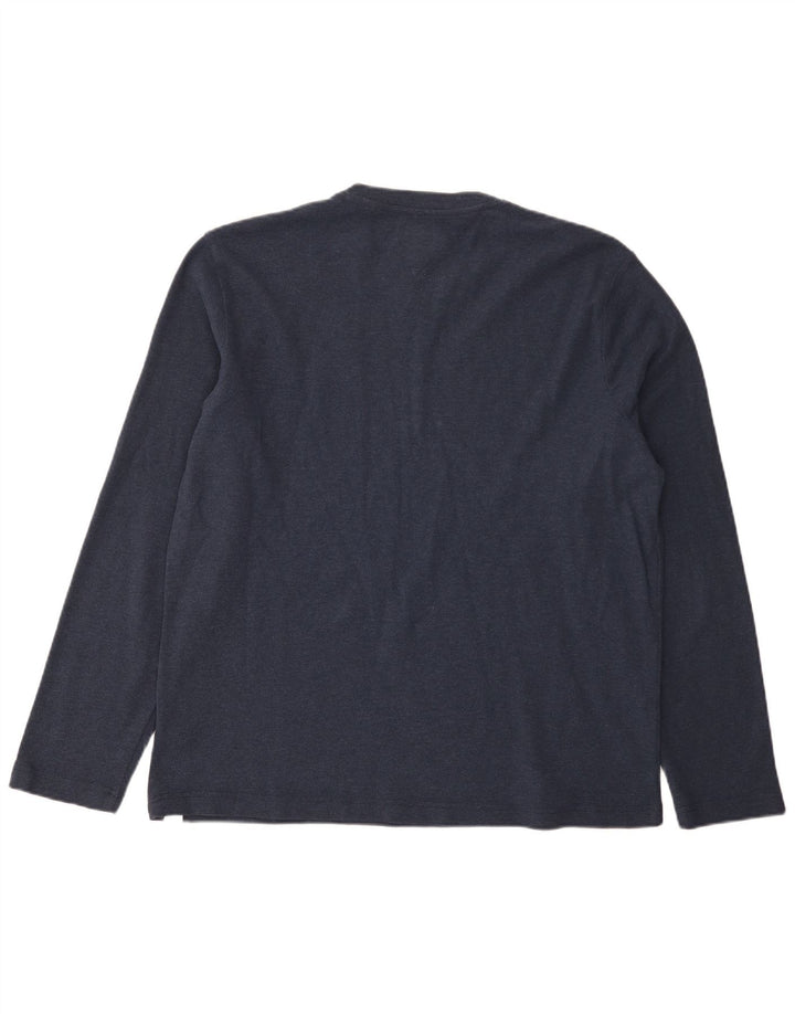Top pentru bărbați Tommy Hilfiger cu mânecă lungă, XL, bleumarin, bumbac