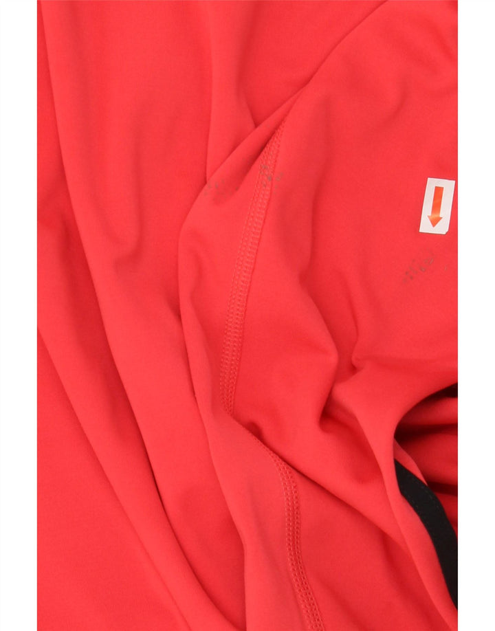 ADIDAS Womens Climalite Tracksuit Top Jacket UK 8/10 Small Red Polyester Vintage Adidas and Second-Hand Adidas from Messina Hembry 