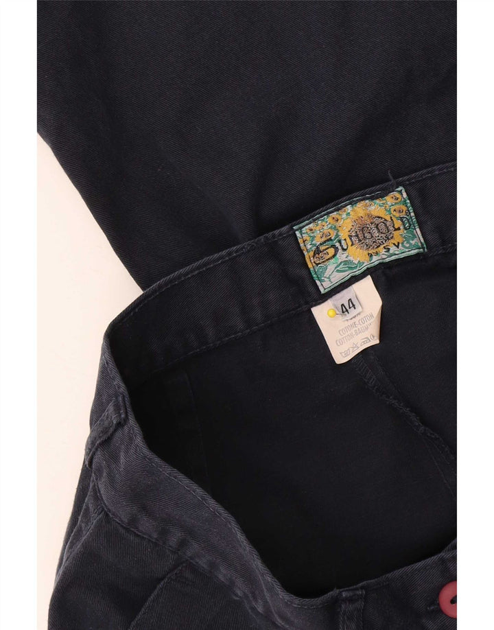 Pantaloni scurti cargo vintage pentru femeie Bermude IT 44 Medium W28 Bumbac bleumarin