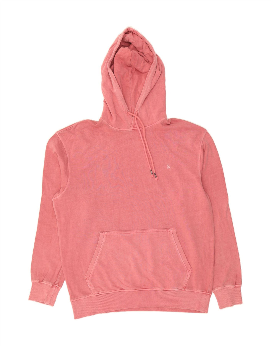 JACK & JONES Mens Hoodie Jumper Medium Pink Cotton Vintage Jack & Jones and Second-Hand Jack & Jones from Messina Hembry 