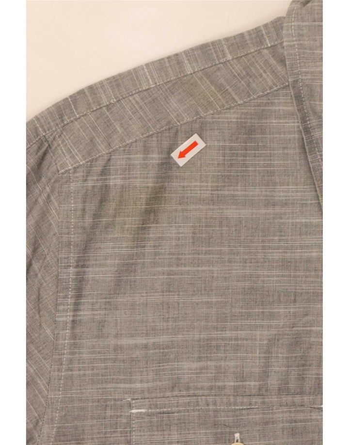 Cămașă pentru bărbați Quiksilver XL, bumbac cu dungi gri