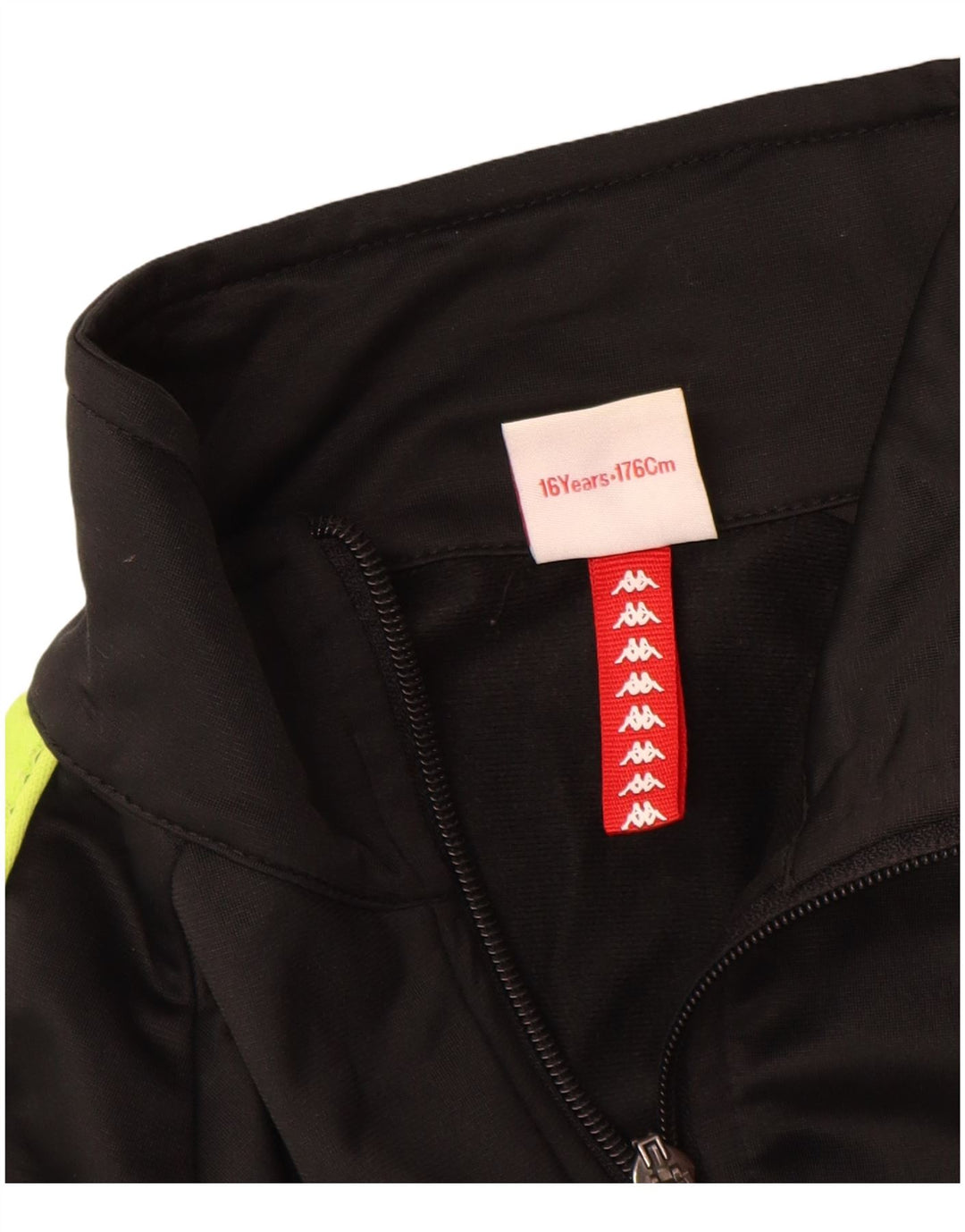 Jachetă de trening grafică KAPPA pentru băieți 15-16 ani, negru, color block