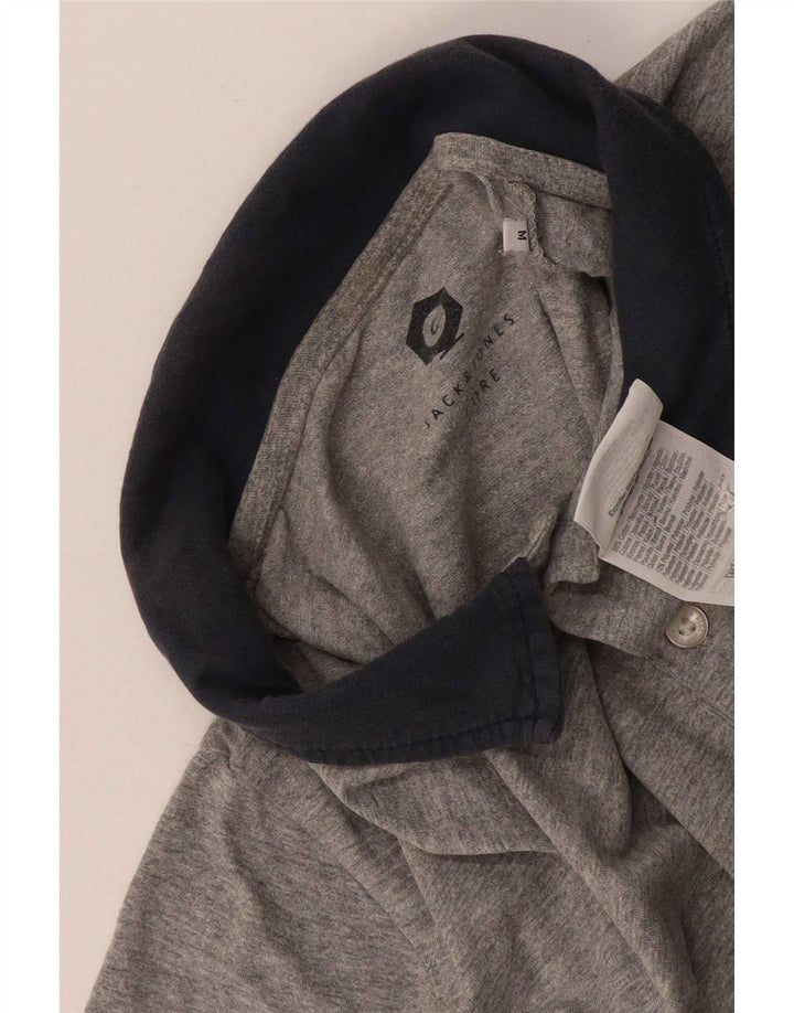 Tricou polo Jack & Jones pentru bărbați, bumbac color bloc, gri mediu