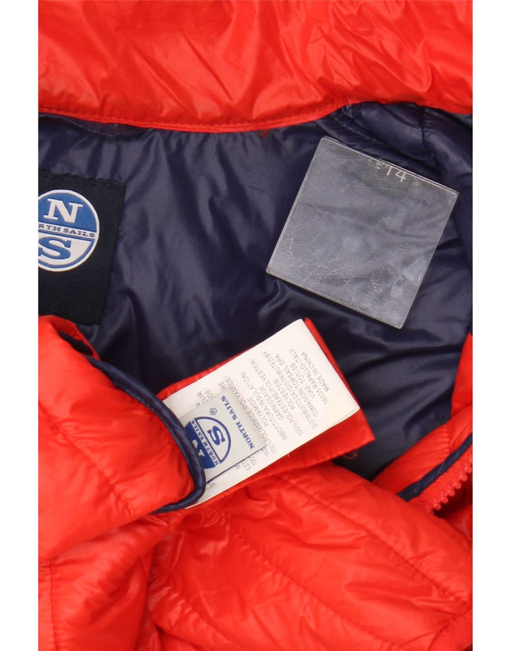 Gilet căptușit pentru fete North Sails, 13-14 ani, portocaliu, poliamidă color bloc