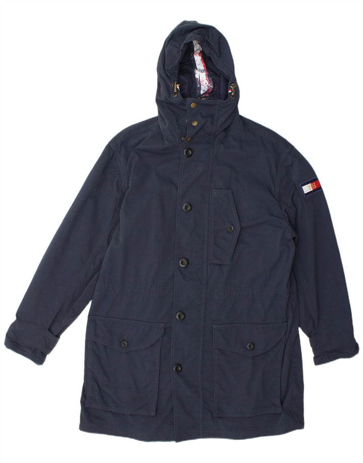 Jachetă de ploaie cu glugă pentru bărbați Tommy Hilfiger UK 38 Mediu Poliamidă bleumarin