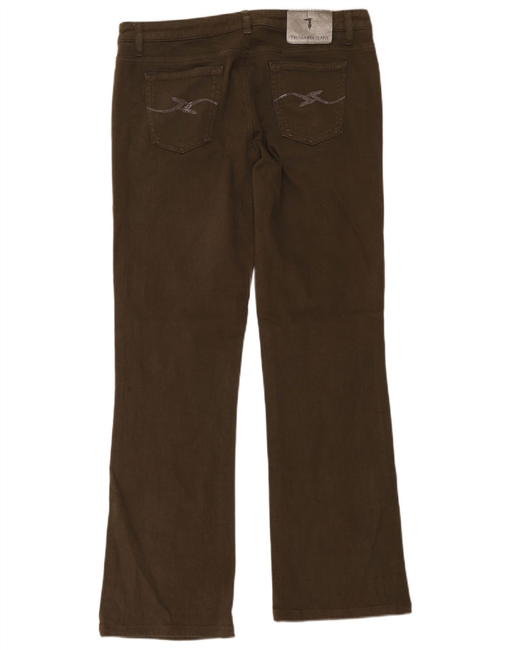 Blugi Trussardi pentru femei Bootcut W31 L31 Kaki Bumbac