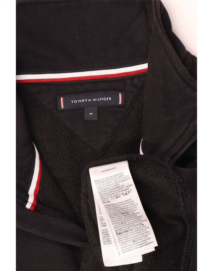 Hanorac pentru bărbați Tommy Hilfiger, cu grafic, cu fermoar, cu gât, din bumbac mediu negru